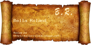 Bella Roland névjegykártya